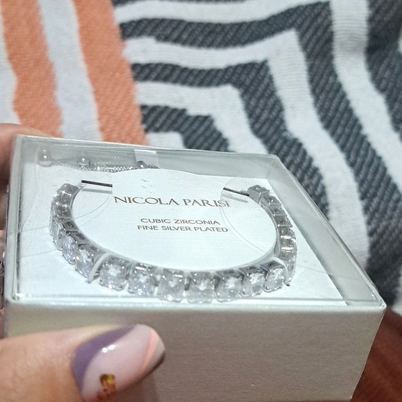 NEW Nicola Parisi Fine Silver Plated Cubic Zirconia Bracelet 💎 - Picture 3 of 5